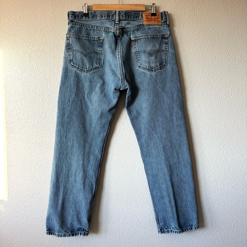 Levis 505 Denim Jeans Medium Wash Straight Leg